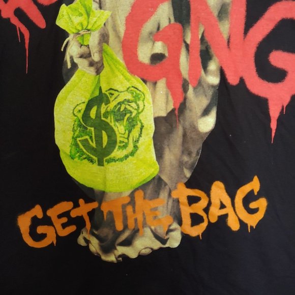 Hustle Gang short sleeve Get the Bag graphic Hip Hop tshirt medium - Picture 5 of 10